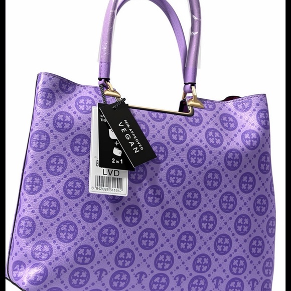 Handbags - Elegant Purple Vegan Tote Bag